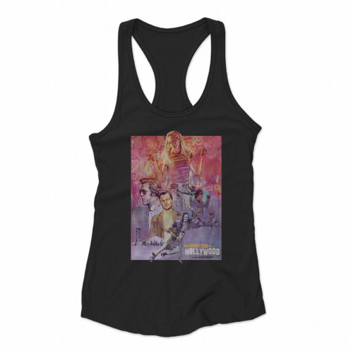 Once Upon A Time In Hollywood Water Color Art Poster Women Racerback Tank Tops
