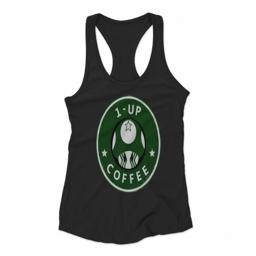 One Up Coffee Women Racerback Tank Tops