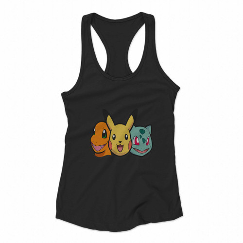 Pikachu Charmander Pokemon Women Racerback Tank Tops