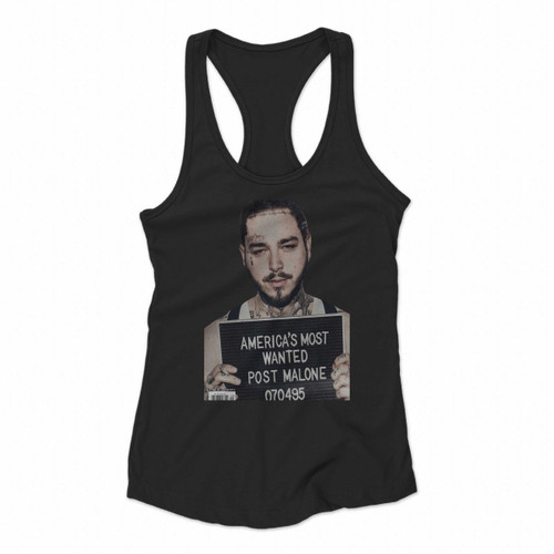 Post Malone The America Most Wanted Women Racerback Tank Tops