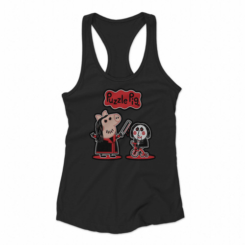 Puzzle Pig Women Racerback Tank Tops