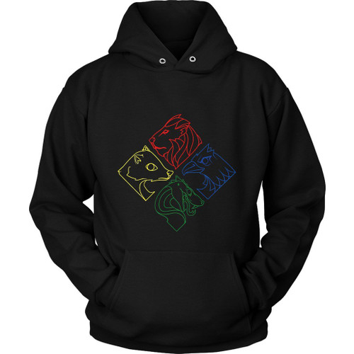 Geometric Hogwarts Symbols Unisex Hoodie