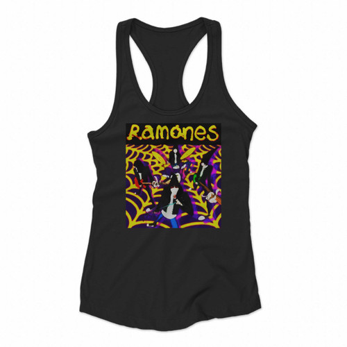 Ramones Spider Art Women Racerback Tank Tops