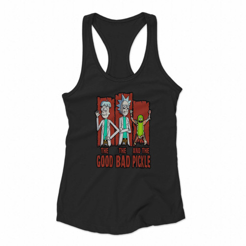 Rick And Morty Good Bad Pickle Women Racerback Tank Tops
