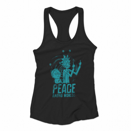 Rick And Morty Peace Among Worlds Women Racerback Tank Tops