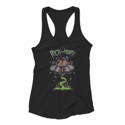 Rick And Morty Ride Alien Space Women Racerback Tank Tops