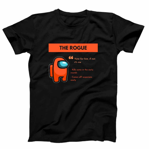 The Orange Player Among Us Orange Character Pullover Man's T-Shirt Tee