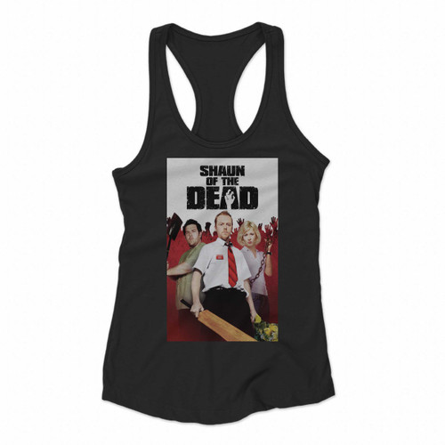 Shaun Of The Dead Poster Cover Women Racerback Tank Tops