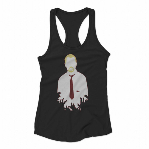 Shaun Of The Dead Silhouette Women Racerback Tank Tops