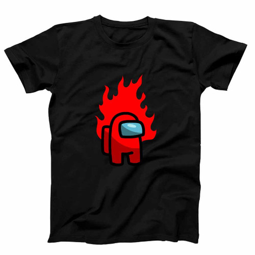 Red Fire Among Us Man's T-Shirt Tee