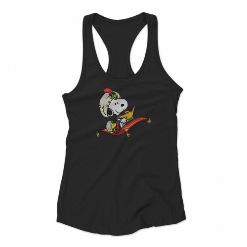 Snoopy Aladin Women Racerback Tank Tops