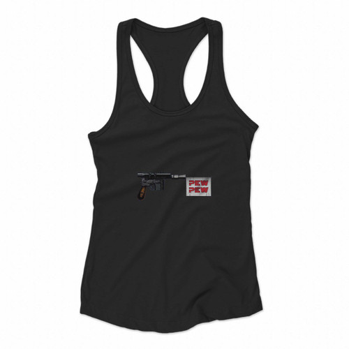 Star Wars Pew Pew Gan Women Racerback Tank Tops