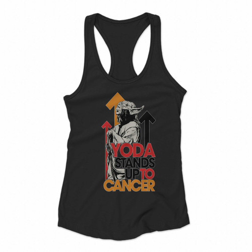 Star Wars Yoda Stand Up To Cancer Women Racerback Tank Tops Star Wars Yoda Stand Up To Cancer Women Racerback Tank Tops