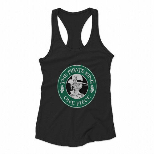 Starbucks Mash Up And Fan Art Anime One Piece The Pirate King Roger And Luffy Women Racerback Tank Tops