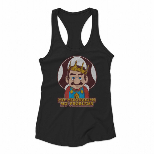 Super Mario No Mushrooms No Problems Women Racerback Tank Tops