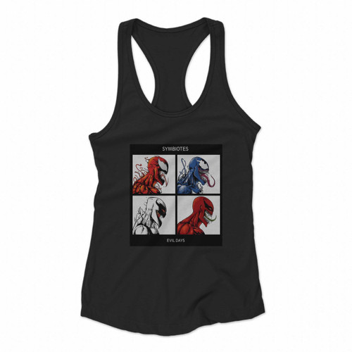 Symbiotes Evil Days Women Racerback Tank Tops