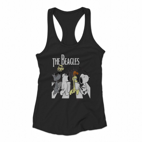 The History Of Beagles Dogs The Beagles Art Women Racerback Tank Tops