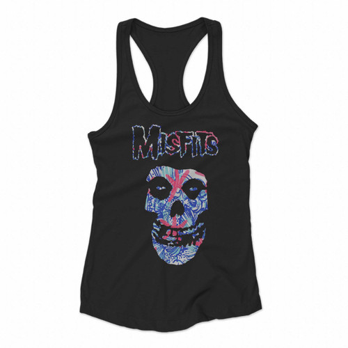 The Misfits Lilly Pulitzer Juice Stand Fiend Skull Women Racerback Tank Tops