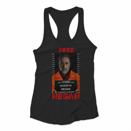 The Walking Dead Free Negan Mugshots Women Racerback Tank Tops