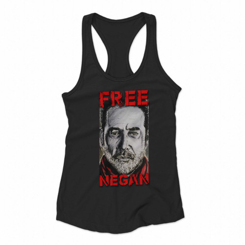 The Walking Dead Free Negan Sketch Women Racerback Tank Tops