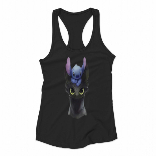 Those Eyes Toothless And Stitch Women Racerback Tank Tops