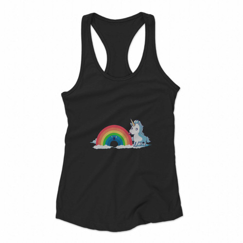 Unicorn Tasty Rainbow Women Racerback Tank Tops