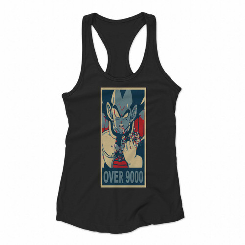 Vegeta Its Over 9000 Women Racerback Tank Tops