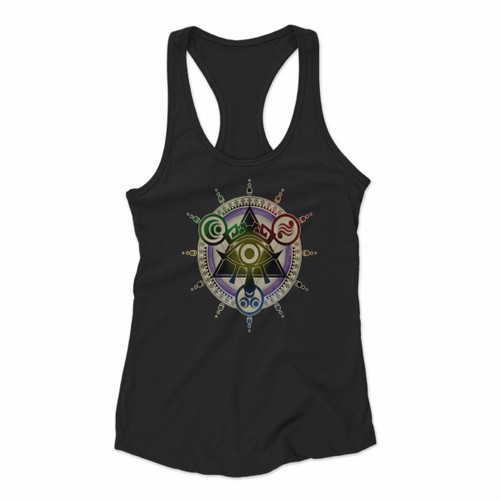 Zelda All Eye Logo Illuminaty Women Racerback Tank Tops