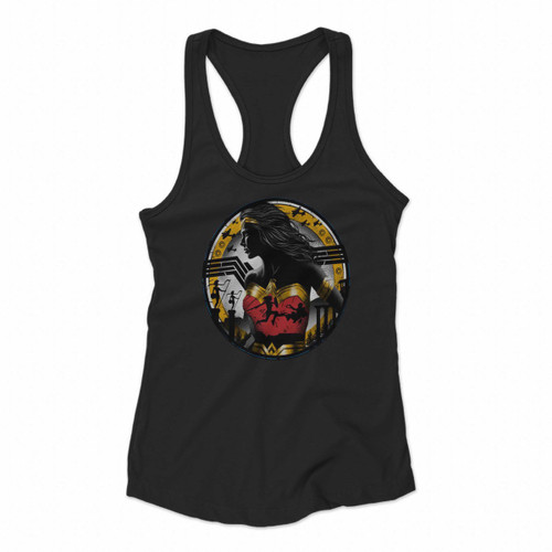 Wonder Woman Logo Art Women Racerback Tank Tops