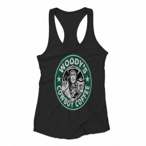 Woody Cowboy Coffee Women Racerback Tank Tops