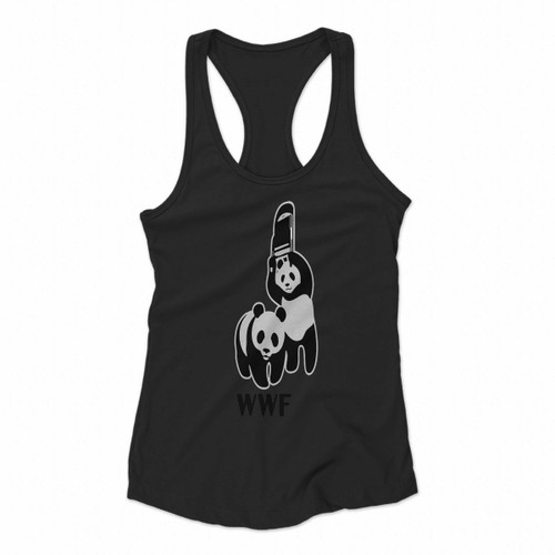 Wwe Wwf Panda Art Women Racerback Tank Tops