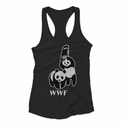 Wwf Wwe Panda Women Racerback Tank Tops