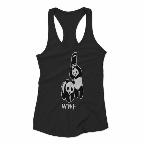 Wwf Wwe Panda Big Women Racerback Tank Tops