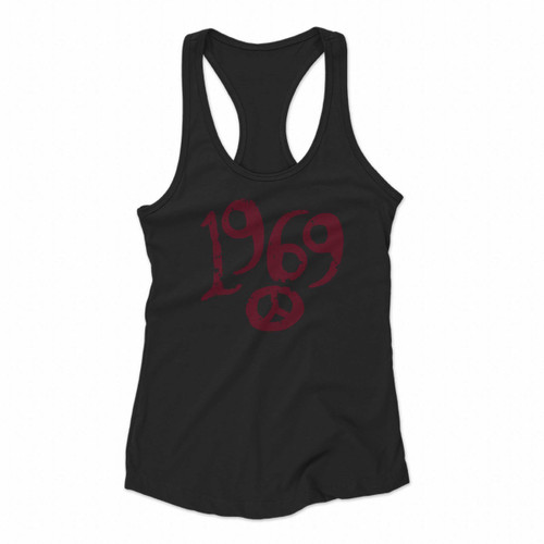 1969 Woodstock Women Racerback Tank Tops