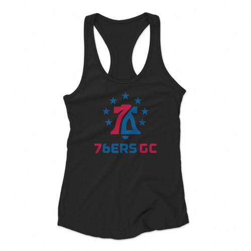 76Ers Gc Women Racerback Tank Tops