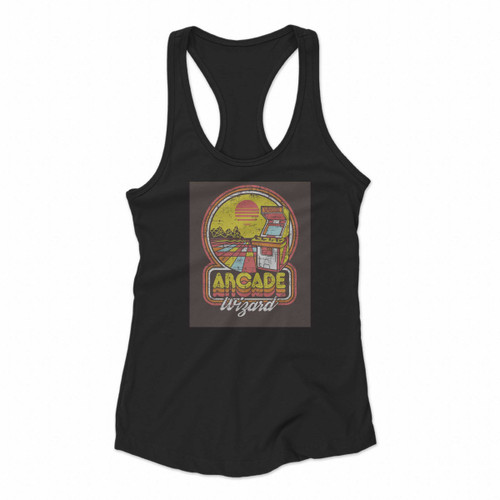 Arcade Wizard 80S Game Women Racerback Tank Tops