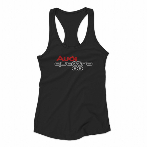 Audi Quattro Logo Sports Car Racing R8 Ten Women Racerback Tank Tops