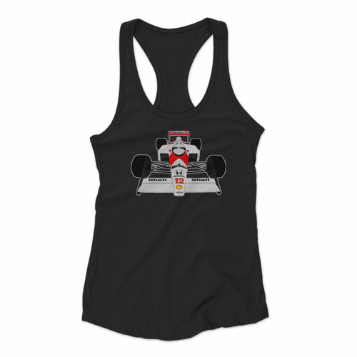 Ayrton Senna Formula Women Racerback Tank Tops