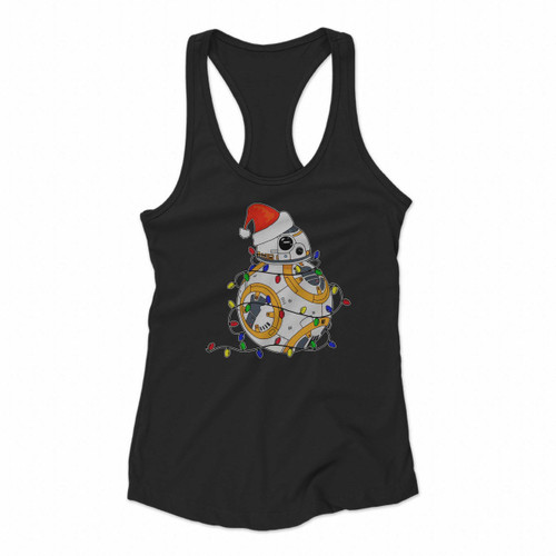 Bb8 Xmas Lights Women Racerback Tank Tops