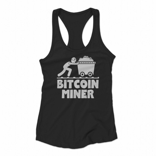 Bitcoin Mining Funny And Nerdy Crypto Currency Btc Bitcoin Women Racerback Tank Tops