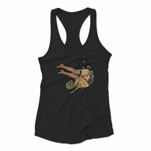 Boba Pin Up Women Racerback Tank Tops