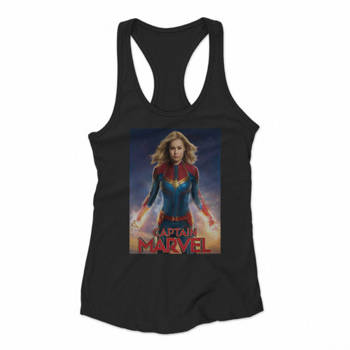 Brie Larson Captain Marvel Women Racerback Tank Tops