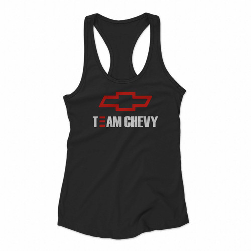 Chevrolet Team Chevy Logo Women Racerback Tank Tops