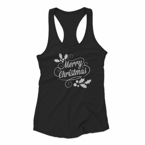 Christmas Holiday Merry And Bright Funny Christmas Christmas Ugly Women Racerback Tank Tops