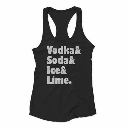 Cocktail Lover Vodkasoda Ice Lime Bartender Cocktails Women Racerback Tank Tops