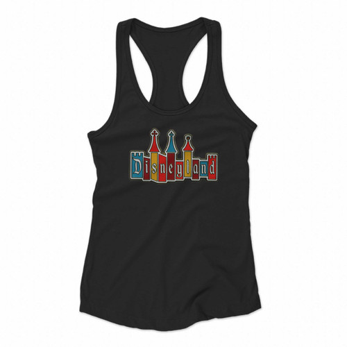 Disneyland Castles Logo Women Racerback Tank Tops Disneyland Castles Logo Women Racerback Tank Tops