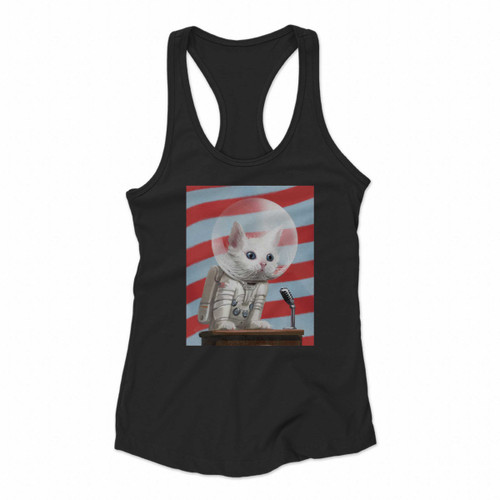 Fallout 4 Poster Mr Pebbles First Cat In Space Women Racerback Tank Tops
