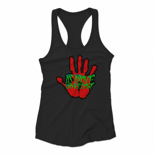 Forced Entry As Above So Below Forbidden Overkill Metal Hand Logo Women Racerback Tank Tops