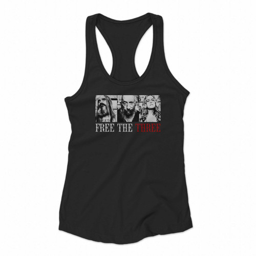 Free The Three Inspired Women Racerback Tank Tops