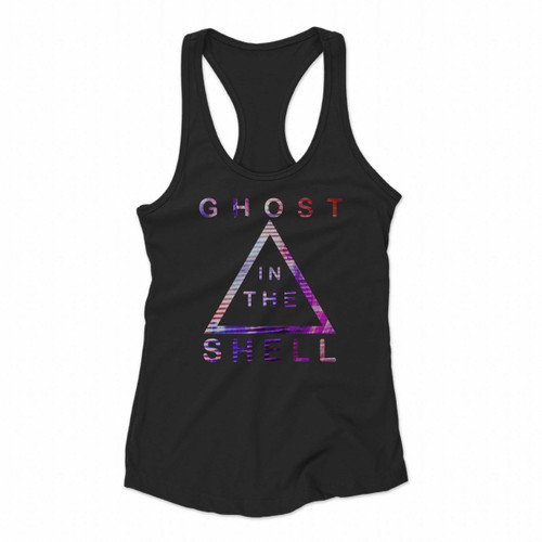 Ghost In The Shell Triangle Logo Women Racerback Tank Tops